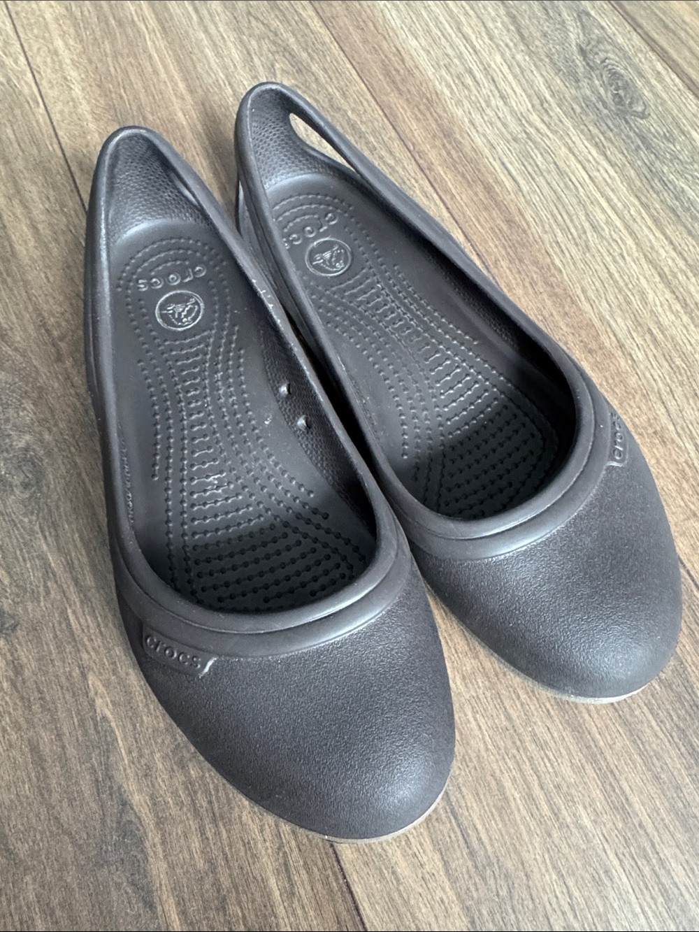 CROCS Women's Black Slip-On Ballet Flats women’s size 7